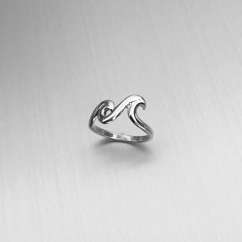 Sterling Silver Two Thick Waves Ring - image 2